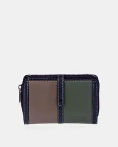 Большой женский кошелек из трехцветной кожи Daviletto