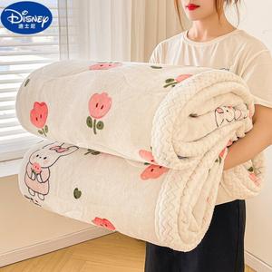 Disney Трехслойное флисовое одеяло 150x200 см, двусторонний рисунок с кроликом, мягкое, не линяет