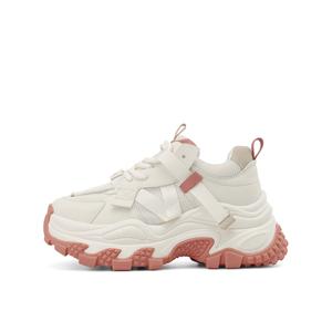 Низкие массивные кроссовки женские BOERDIQI, белый красный