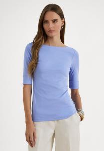 Футболка Lauren Ralph Lauren STRETCH COTTON BOATNECK TEE, Banker Blue/Light Blue