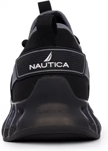 Мужские повседневные модные кроссовки Nautica - легкие спортивные кроссовки на шнуровке для ходьбы в спортзале и теннисе, удобные, черный/серый