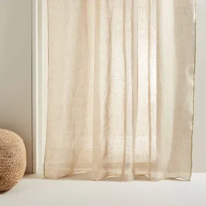 Прозрачная штора с универсальной системой оверлока El Corte Inglés, бежевый