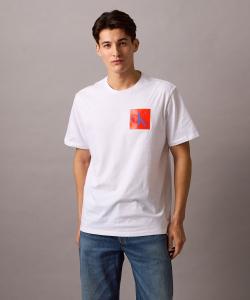 (M) Футболка с коротким рукавом Calvin Klein 30s Box Graphic, джинсы Calvin Klein 4RB837G
