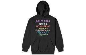 Толстовка Balenciaga Languages, черный
