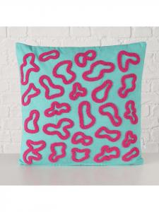 Boltze Подушка "Swirla" бирюзово-розового цвета - (Д)45 x (Ш)45 см