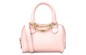 Кожаная сумка-цилиндр, сумка через плечо, кроссбоди, миниатюрная женская сумка розового цвета CELINE