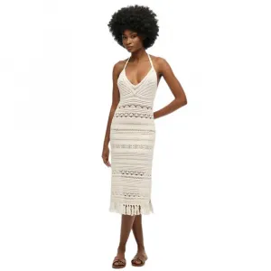 Платье Superdry W8011856A Crochet sleeveless short, бежевый