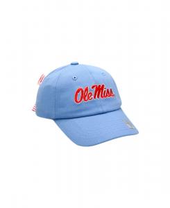 Детская бейсболка с бантом и официальной лицензией Ole Miss Rebels, нежно-голубого цвета Bits & Bows, No Color