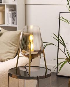 Настольная лампа BELIANI из стали и золотого стекла 44 см, современная гостиная, спальня