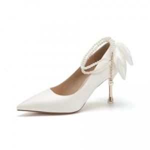 Туфли на тонком каблуке высотой 6,5 см, женские HKCP, Ecru