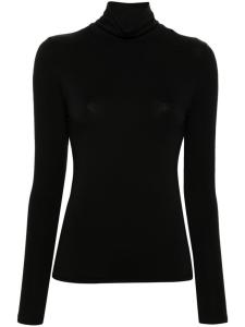 Maje топ из джерси с высоким воротником, черный