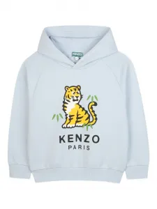 Худи с графичным принтом Kenzo Kids, синий