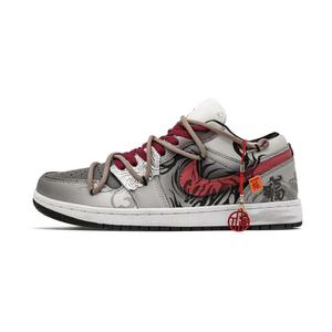 Air 1 Ma Fuwen, технология амортизации Footprint Innovation, низкие винтажные баскетбольные кроссовки unisex красный Jordan, серый