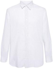 Lardini полосатая рубашка из льняной ткани, белый