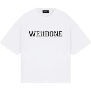 Футболка с рукавом дроп-шилдер женская белая WE11DONE
