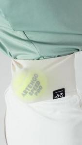 Женская теннисная юбка с карманами для мячей Kuikma Hip Ball бежевая