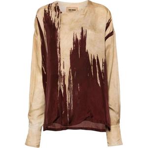 Футболка мужская бежево-красная UMA WANG