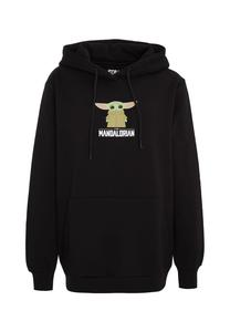 Толстовка с капюшоном Звездные войны Мандалорец Малыш Йода в классическом дизайне Re:Covered, черный
