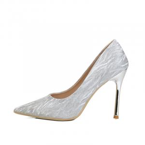 TATAYA Серебряные туфли-лодочки на шпильке для женщин высотой 9 см, цвет Silver[9cm]