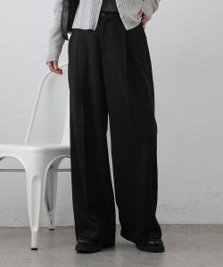 Прямые брюки из технологического льна Colony 2139, цвет Black