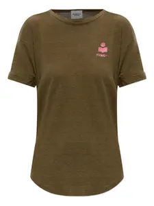 Футболка с принтом логотипа Koldia Marant Étoile, зеленый