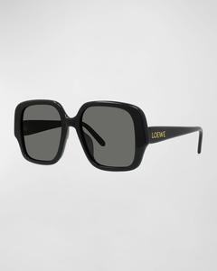 Крупногабаритные квадратные солнцезащитные очки из ацетата Loewe, цвет Sblk/Smk