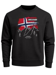 Толстовка Neverless Discover Norway, черный