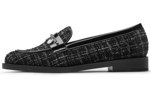 CHARLES&KEITH Чёрные текстурированные лоферы Small Ck на каблуке 2,5 см, цвет BLACK TEXTURED Black Textured