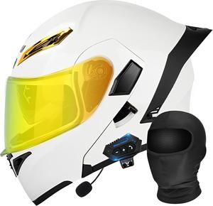 Шлем модульный Gyufmgs Bluetooth, белый