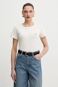 Хлопковая футболка Liu Jo, бежевый