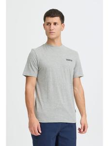 BLEND Рубашка с круглым вырезом BHMFlow серого цвета