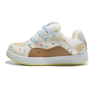 Little Red Man Термостойкие, нескользящие и износостойкие низкие кроссовки для скейтбординга, женские, бежево-желтые