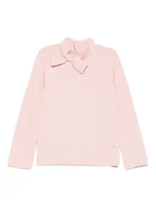 Топ с бантом на шее и длинными рукавами Abel & Lula, розовый