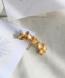 Заколка/крючок для волос в виде матового металлического цветка Colleca La, цвет Gold