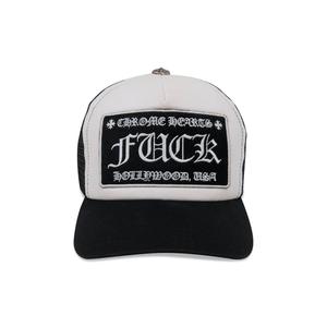 Кепка Chrome Hearts F**k Hollywood Tr**ker, черно-белая