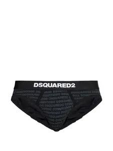 Трусы с логотипом на поясе Dsquared2, черный