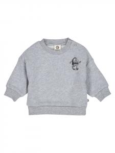 Детская толстовка цвета бледно-серый меланж müsli