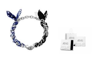 Титановый стальной пэчворк браслет unisex ASTAR HADES, черный