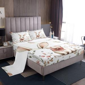 Erosebridal Комплект постельного белья Happy Easter с милыми кроликами и цветами, Pink White