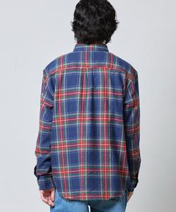 Фланелевая рубашка в шотландскую клетку, японский крой.