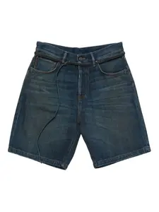 Хлопковые джинсовые шорты Acne Studios, синий