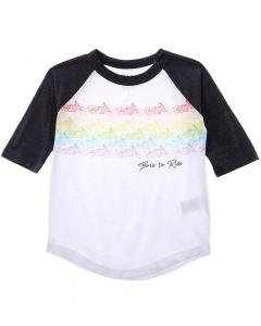 Футболка бейсбольная Chaser Born To Ride Raglan, белый