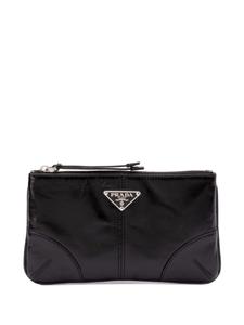 Кошелек с треугольным логотипом Prada, черный