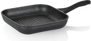 Сковорода-гриль KELA Stella Nova, литой алюминий, черная, 28,0 x 28,0 x 6,0 см, KL-12228 Kela