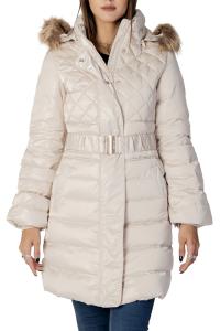 Пуховик Guess с поясом, бежевый