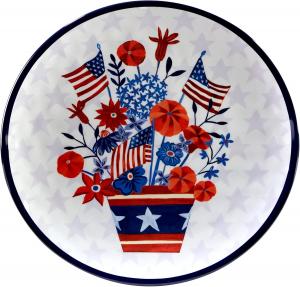 Certified International Stars & Stripes меламиновая круглая сервировочная тарелка 35,5 см