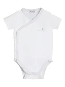 Боди из эластичного хлопка Brunello Cucinelli Kids, белый
