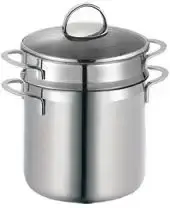 Кастрюля для спагетти Schulte-Ufer Wave из нержавеющей стали, серебряный