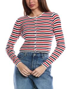 Кардиган Onia Rib из льняной смеси, белый