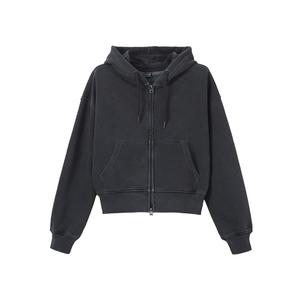 Толстовка Women's Hooded Moderate Cardigan SPAO, charcoal серый